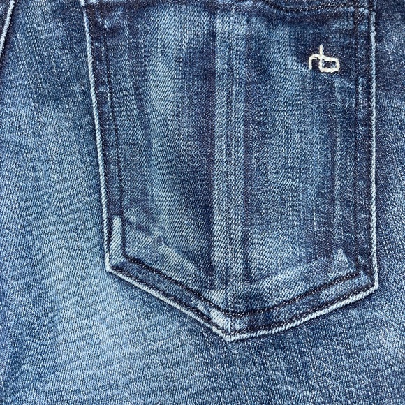 Rag & Bone Women’s Dark Wash Skinny Jean with Ankle Zipper Detail - Picture 3 of 5
